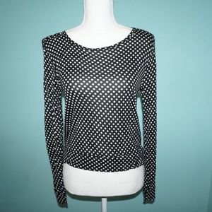 Forever 21 Long sleeve, Mid crop T Shirt Polka Dot